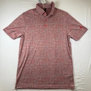 Adidas Shirt Men's‎ Small Red Ultimate365 Jacquard Fairway Polo Golf New Pattern